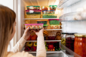 Vegetables and Fruits in the Fridge